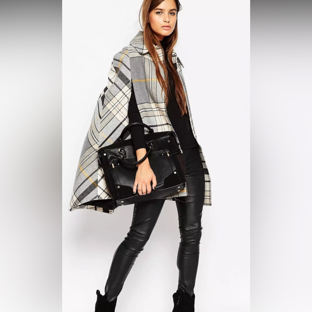 ASOS Heritage Cape with checks